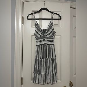 Front Twist Striped Dress
